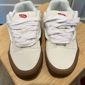 Vans White Knu Skool Sneakers